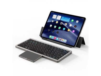 5258 dux ducis bezdratova klavesnice s touchpadem a stojankem na tablet qwerty cerna