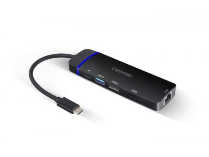 5267 gearlab glb235420 usb c hub 5v1 hdmi 2x usb usb c rj 45 cerny