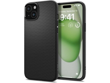 SPIGEN Liquid Air odolný kryt pro iPhone 15 Plus, matně černý
