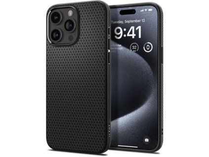SPIGEN Liquid Air odolný kryt pro iPhone 15 Pro, matně černý