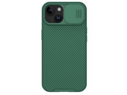 NILLKIN CamShield Pro Magnetic Ultra odolný MagSafe kryt s krytkou kamery pro iPhone 15 Plus, zelený