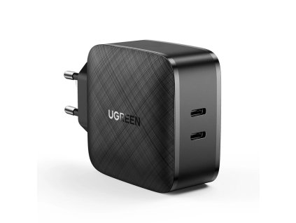 5459 sitova nabijecka ugreen 2x usb type c 66w power delivery 3 0 quick charge 4 0 cerna cd216