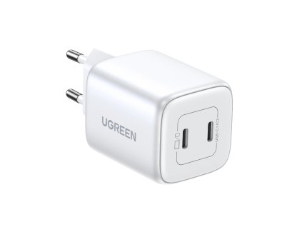 GaN 2 x USB-C 45W QC PD Ugreen CD294 rychlonabíječka - bílá