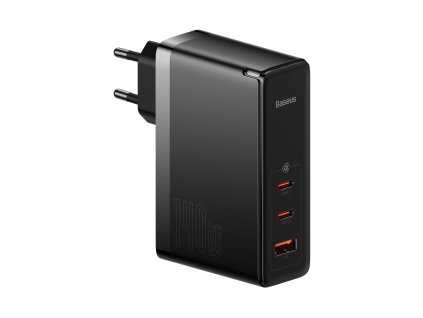 Baseus GaN5 Pro rychlonabíječka 2xUSB-C+USB 140W EU černá (CCGP100201)