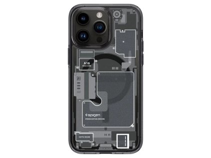 5633 spigen ultra hybrid mag pouzdro s magsafe pro iphone 14 pro max tmave sede zero one design