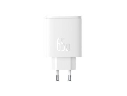 GaN Baseus Cube Pro 65W 2x USB-C USB-A nabíječka - bílá
