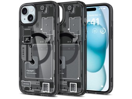 5651 spigen ultra hybrid mag pouzdro s magsafe pro iphone 15 plus tmave sede zero one design