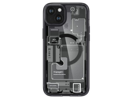 5654 spigen ultra hybrid mag pouzdro s magsafe pro iphone 15 tmave sede zero one design