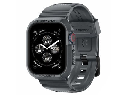 Pouzdro Spigen Rugged Armor Pro pro Apple Watch 4 / 5 / 6 / 7 / 8 / 9 / SE (44 / 45 mm) - tmavě šedé