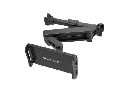 Nastavitelný držák na opěrku hlavy Wozinsky pro tablet nebo telefon černý (WTHBK3)