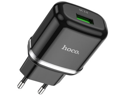 605 hoco n3 vigour cestovni usb nabijecka qc3 0 18w cerna