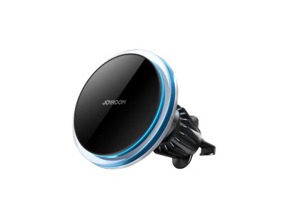 6086 joyroom drzak do auta pro telefon s 15w indukcni nabijeckou qi kompatibilni s magsafe do mrizky celniho skla stribrny jr zs291