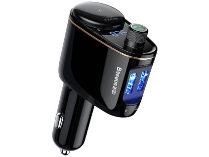 6284 baseus s 06 bluetooth usb fm transmitter do auta cerny