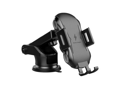 6455 techsuit capd032 drzak na pristrojovou desku sklo nebo do vetraci mrizky s automatickym zaviranim 10w nabijeni cerny