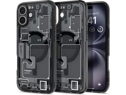 Pouzdro Spigen Ultra Hybrid MagSafe Zero One pro iPhone 16 - tmavě šedý