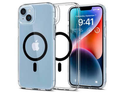 Spigen Ultra Hybrid Mag pouzdro s MagSafe pro iPhone 14 Plus - průhledné černé