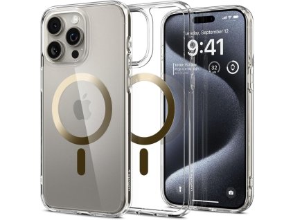 Spigen Ultra Hybrid Mag pouzdro s MagSafe pro iPhone 15 Pro - zlaté