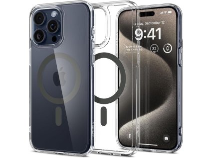 Spigen Ultra Hybrid Mag pouzdro s MagSafe pro iPhone 15 Pro Max - grafit