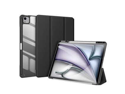 Pouzdro Dux Ducis Toby s klopou a stojánkem pro iPad Air 13„ 2024 / iPad Pro 12,9“ 2018-2022 - černé