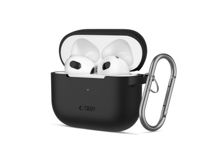 Pouzdro Tech-Protect Silicone Hook pro Apple AirPods 3 - černé