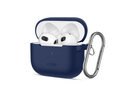 Pouzdro Tech-Protect Silicone Hook pro Apple AirPods 3 - modré