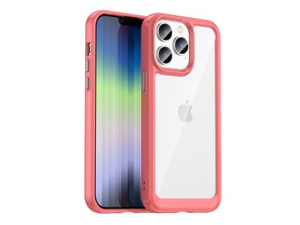 AG PREMIUM Outer Space Case Pevné pouzdro pro iPhone 14 Pro s gelovým rámečkem červené