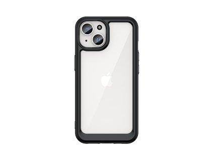 AG PREMIUM Zesílené pouzdro s pružným rámem pro iPhone 15 Plus Outer Space - černé