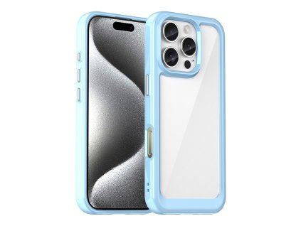 Pouzdro AG PREMIUM Outer Space s gelovým rámečkem pro iPhone 16 Pro Max - modré