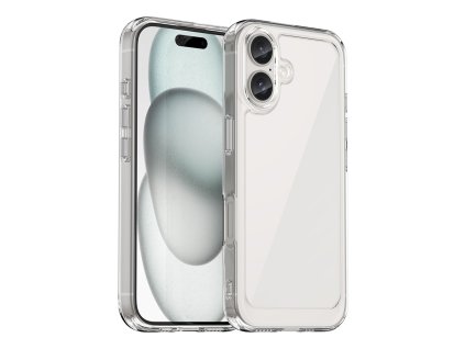 Pouzdro AG PREMIUM Outer Space s gelovým rámečkem pro iPhone 16 - čiré