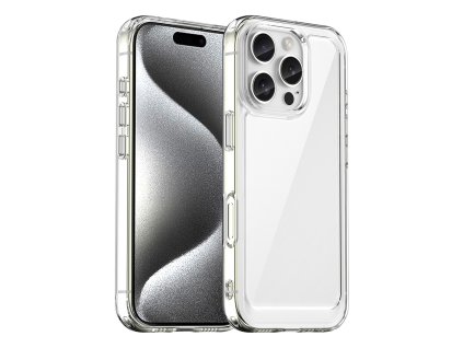 Pouzdro AG PREMIUM Outer Space s gelovým rámečkem pro iPhone 16 Pro - čiré