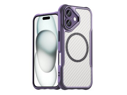 Silikonové pouzdro AG PREMIUM Leading Series MagSafe pro iPhone 16 - fialové