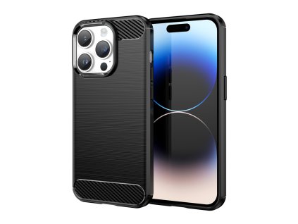 Pouzdro AG PREMIUM Carbon Case pro iPhone 14 Pro - černé