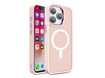 Pouzdro AG PREMIUM Color Matte s Magsafe pro iPhone 15 Pro - růžové