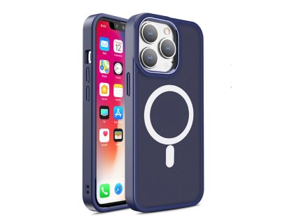 Pouzdro AG PREMIUM Color Matte s Magsafe pro iPhone 15 Pro - tmavě modré