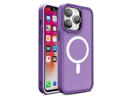 Pouzdro AG PREMIUM Color Matte s Magsafe pro iPhone 15 Pro - fialové
