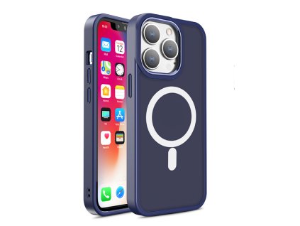 Pouzdro AG PREMIUM Color Matte s Magsafe pro iPhone 15 Plus - tmavě modré