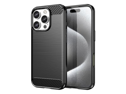 Pouzdro AG PREMIUM Carbon Case pro iPhone 16 Pro Max - černé