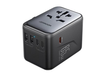 Cestovní adaptér Joyroom JR-TCW02 65W univerzální EU / US / JP / AU / UK / CN - černý