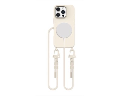 Pouzdro Tech-Protect MagNecklace MagSafe pro iPhone 16 Pro - béžové