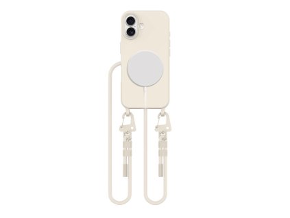 Pouzdro Tech-Protect MagNecklace MagSafe pro iPhone 16 - béžové
