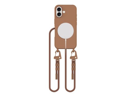 Pouzdro Tech-Protect MagNecklace MagSafe pro iPhone 16 - hnědé