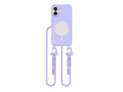 Pouzdro Tech-Protect MagNecklace MagSafe pro iPhone 16 - fialové