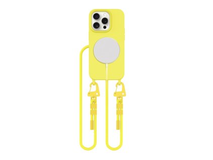Pouzdro Tech-Protect MagNecklace MagSafe pro iPhone 15 Pro - žluté