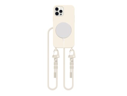 Pouzdro Tech-Protect MagNecklace MagSafe pro iPhone 12 / 12 Pro - béžové