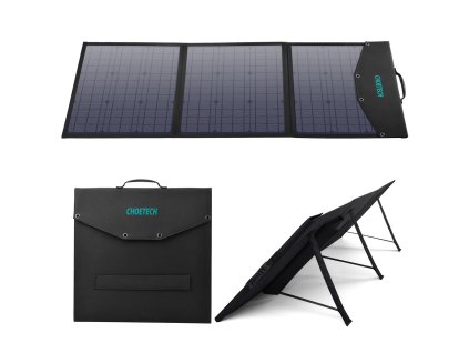 Choetech SC008 solar foldable charger 120W DC / USB-C / 2x USB-A - black