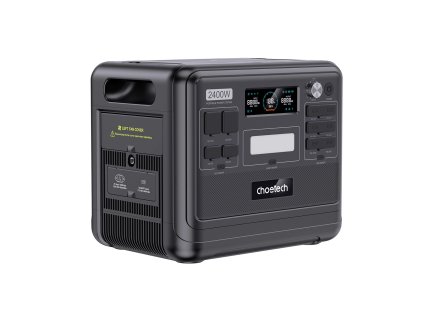 Choetech BS008 2400W USB-A / USB-C / XT60 / DC5521 / AC power station - black