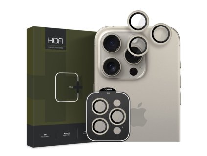 Ochranné sklo na objektiv fotoaparátu Hofi Camring Pro+ Apple iPhone 15 Pro / 15 Pro Max - Titanium