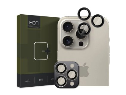 Ochranné sklo na objektiv fotoaparátu Hofi Camring Pro+ Apple iPhone 16 Pro / 16 Pro Max - černá