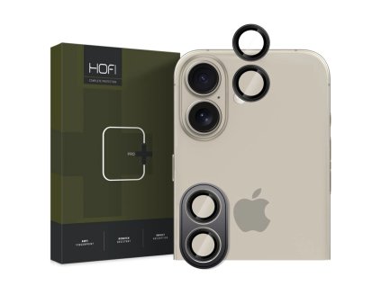 Ochranné sklo na objektiv fotoaparátu Hofi Camring Pro+ Apple iPhone 16 / 16 Plus - černá