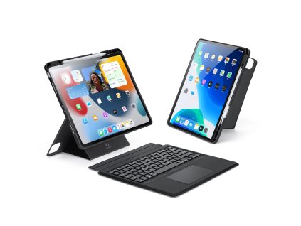 Dux Ducis DK Series pouzdro s Bluetooth klávesnicí pro Apple iPad Pro 12.9" (2020 / 2021 / 2022) – černé